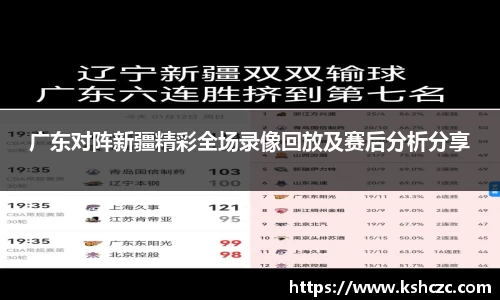 广东对阵新疆精彩全场录像回放及赛后分析分享